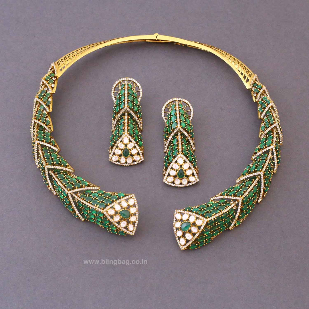 Emerald Celinelyn Hasli Victorian Jewellery Set