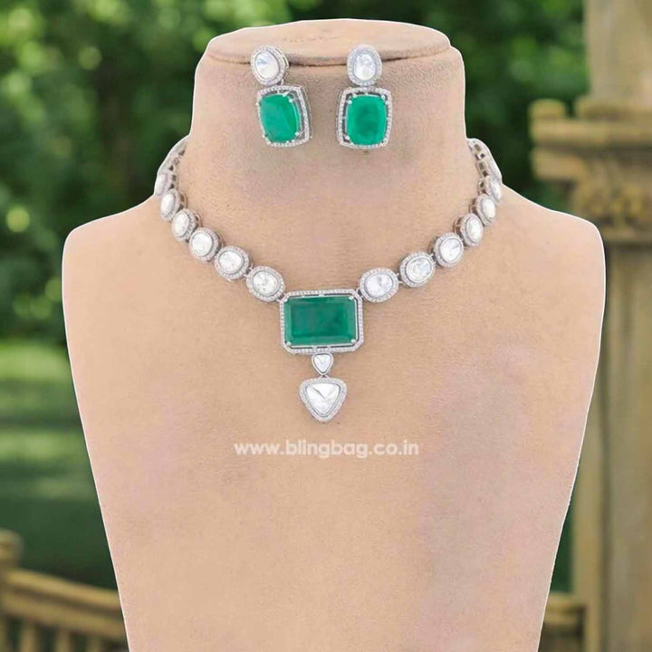 Emerald Cerise Zirconia Jewellery Set - EOSS