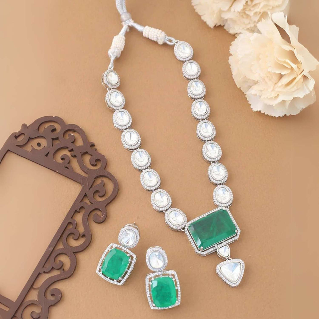 Emerald Cerise Zirconia Jewellery Set - EOSS