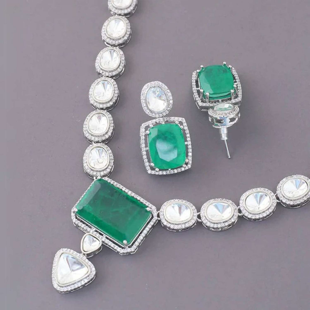 Emerald Cerise Zirconia Jewellery Set - EOSS