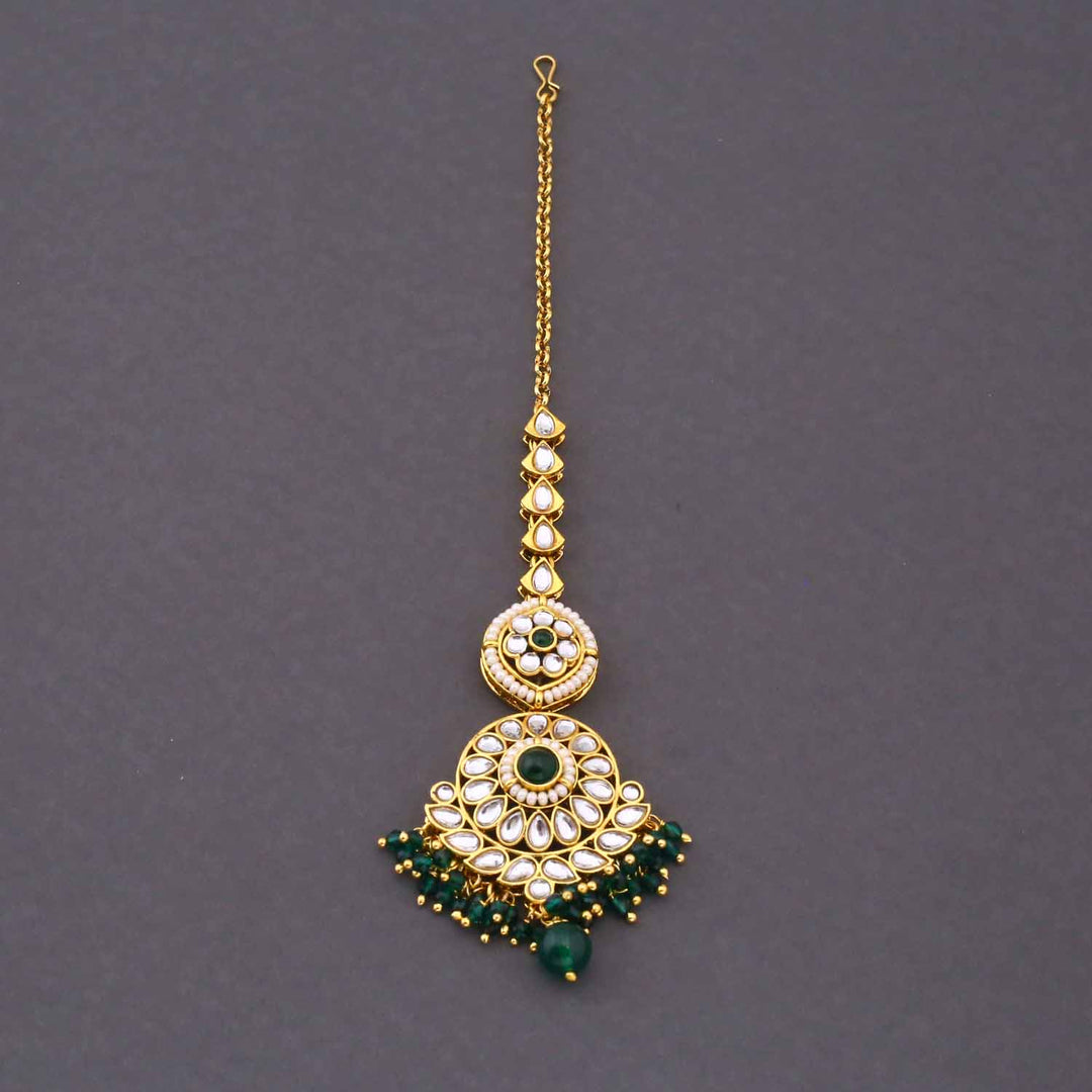 Emerald Charita Kundan Bridal Jewellery Set