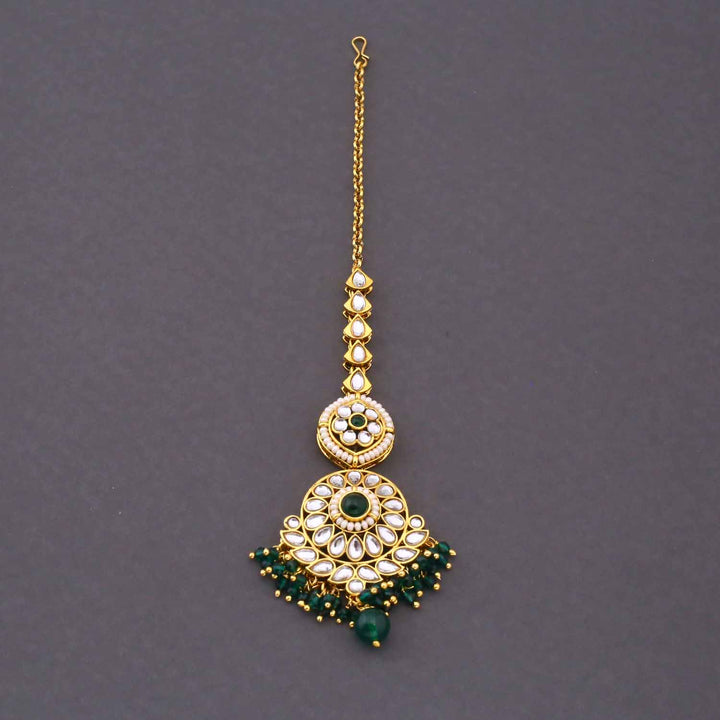 Emerald Charita Kundan Bridal Jewellery Set