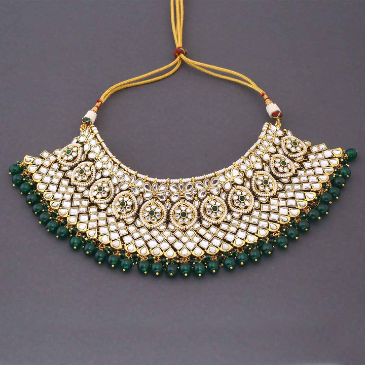 Emerald Charita Kundan Bridal Jewellery Set