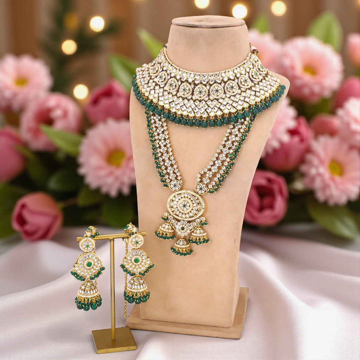 Emerald Charita Kundan Bridal Jewellery Set
