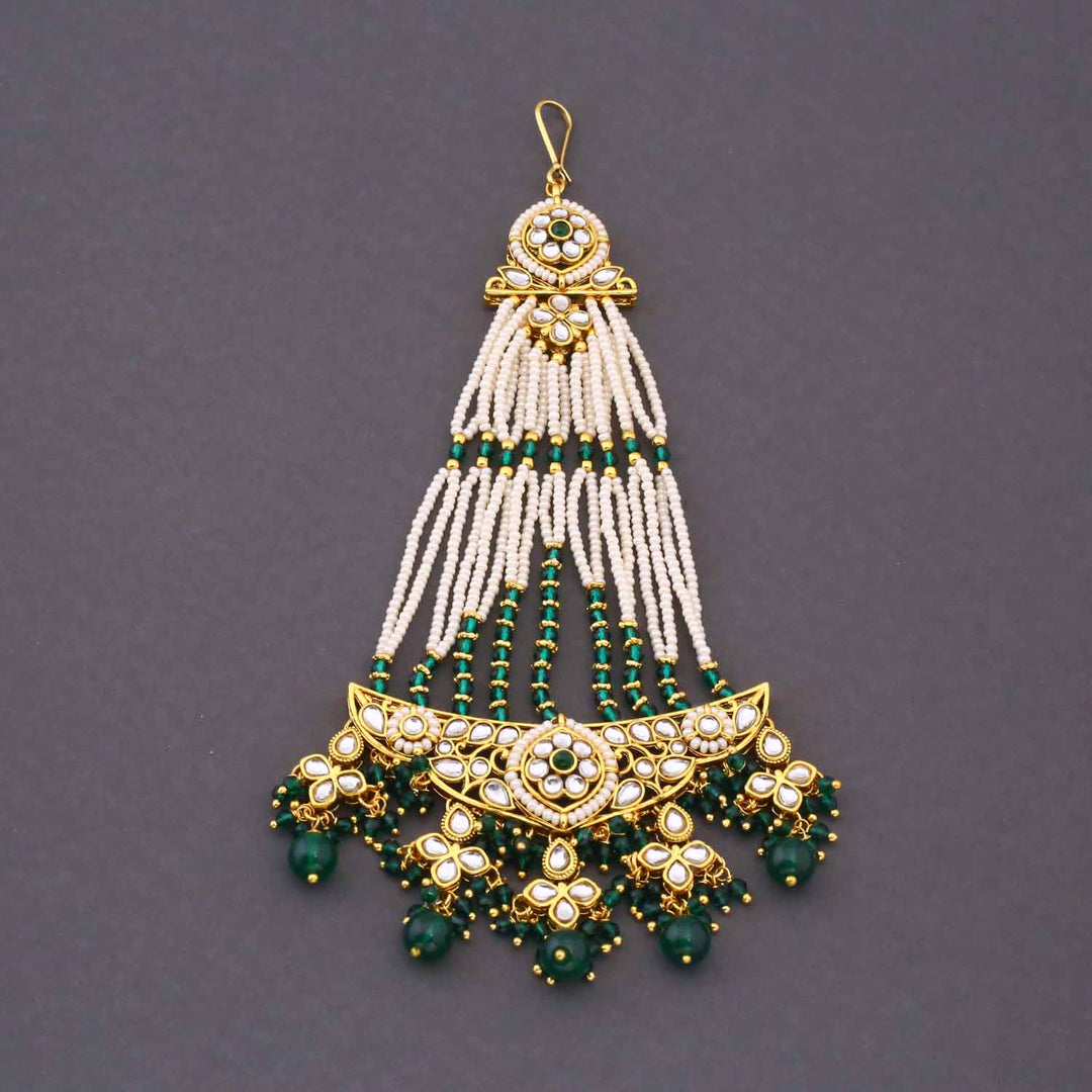 Emerald Charita Kundan Bridal Jewellery Set