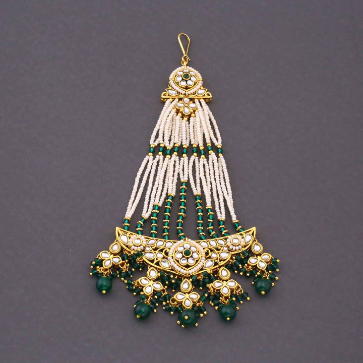 Emerald Charita Kundan Bridal Jewellery Set