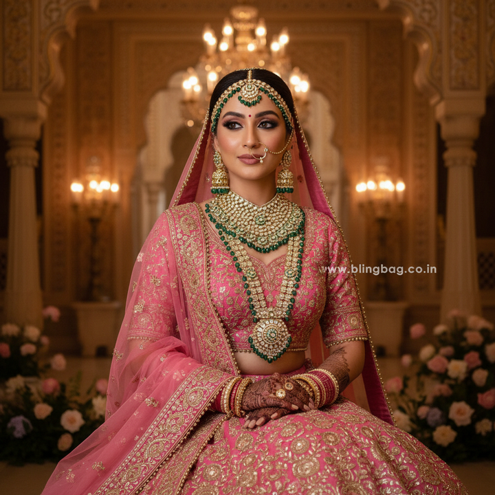 Emerald Charusheela Bridal Jewellery Set