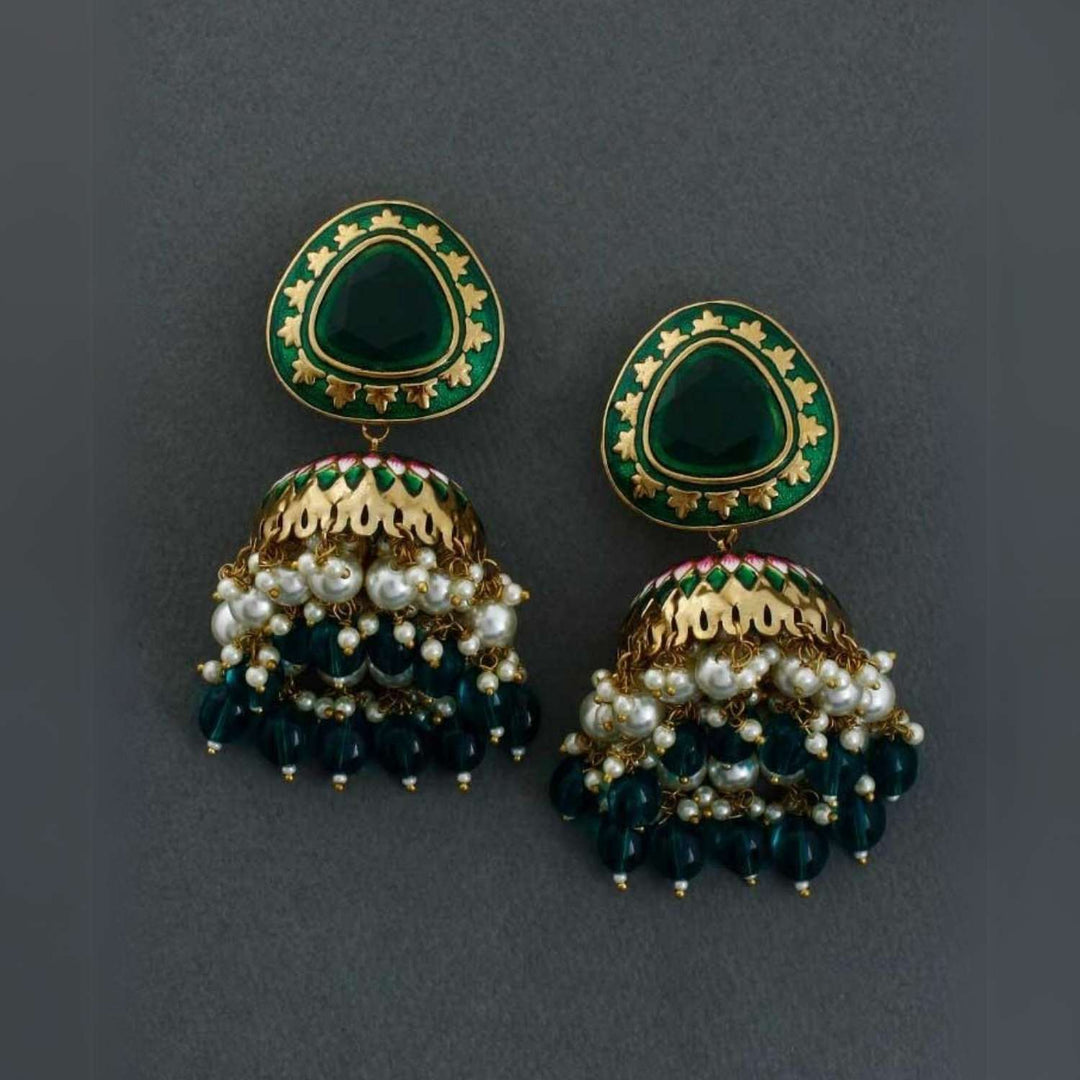 Emerald Chetaki Jhumkis