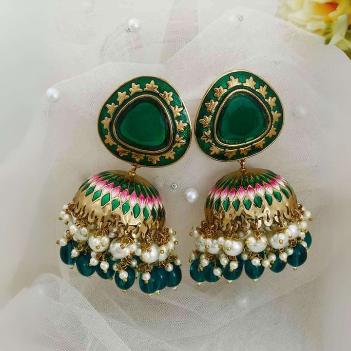 Emerald Chetaki Jhumkis