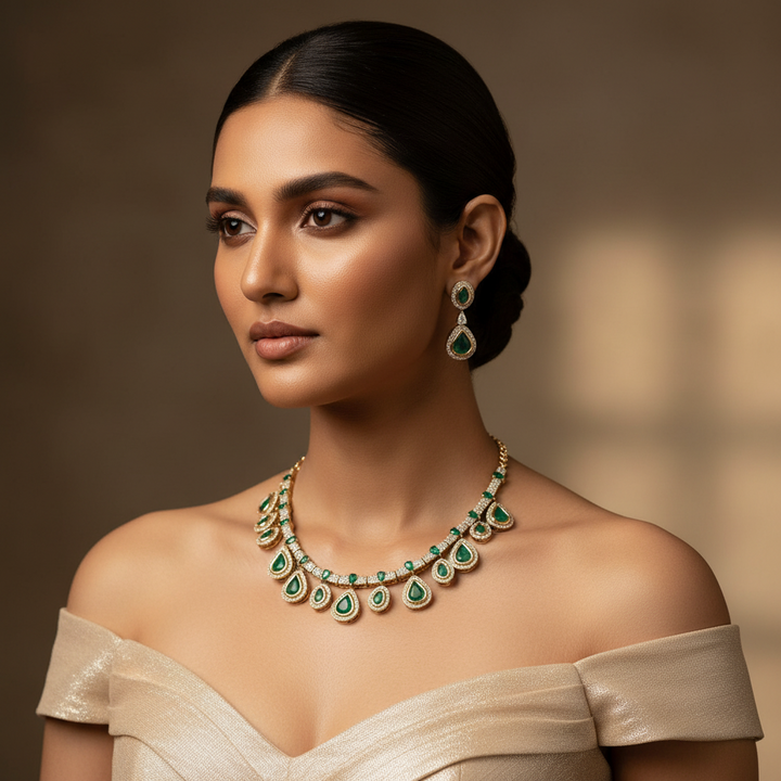 Emerald Chintz Hasli Victorian Jewellery Set - New Arrival