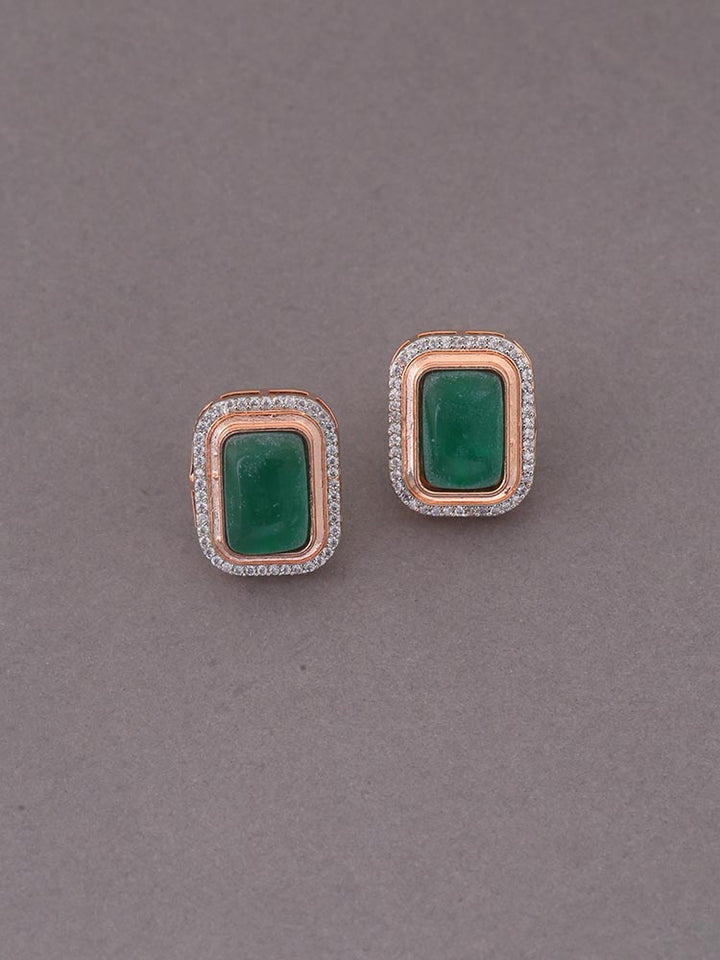 Emerald Cora Zirconia Studs