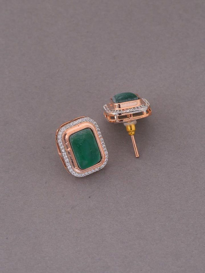 Emerald Cora Zirconia Studs