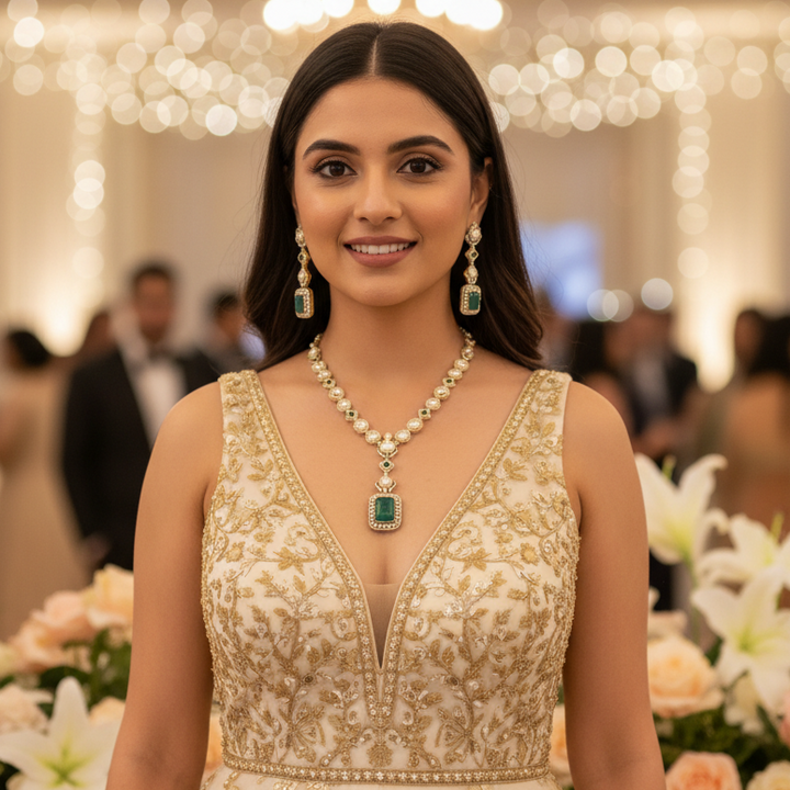 Emerald Cosette Zirconia Jewellery Set