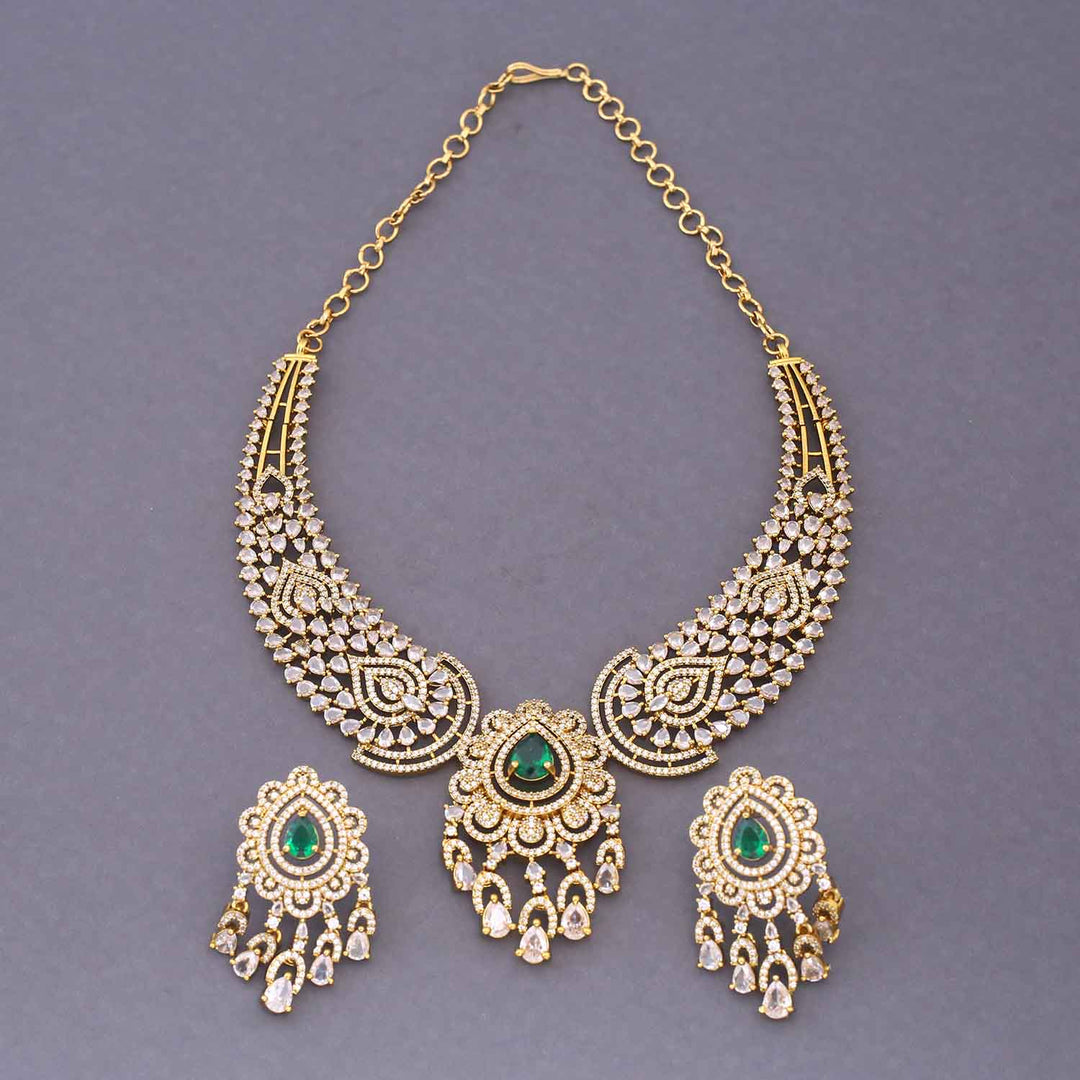 Emerald Crescent Hasli Victorian Jewellery Set - New Arrival