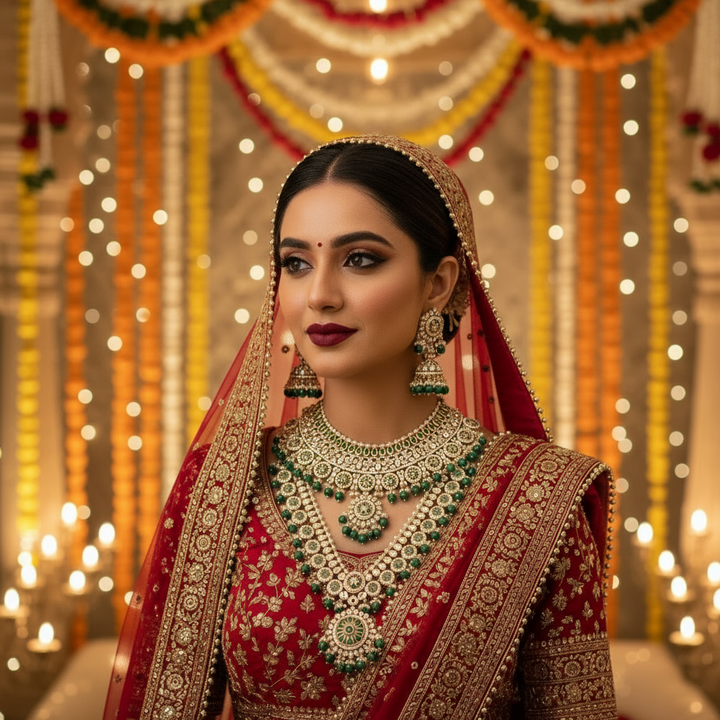 Emerald Cristina Bridal Jewellery Set