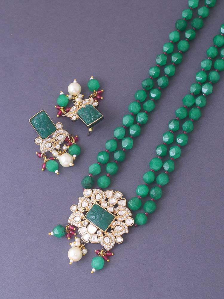 Emerald Dabira Jewellery Set