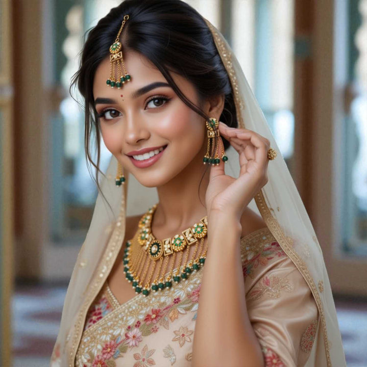 Emerald Daivi Heritage Jewellery Set - New Arrival