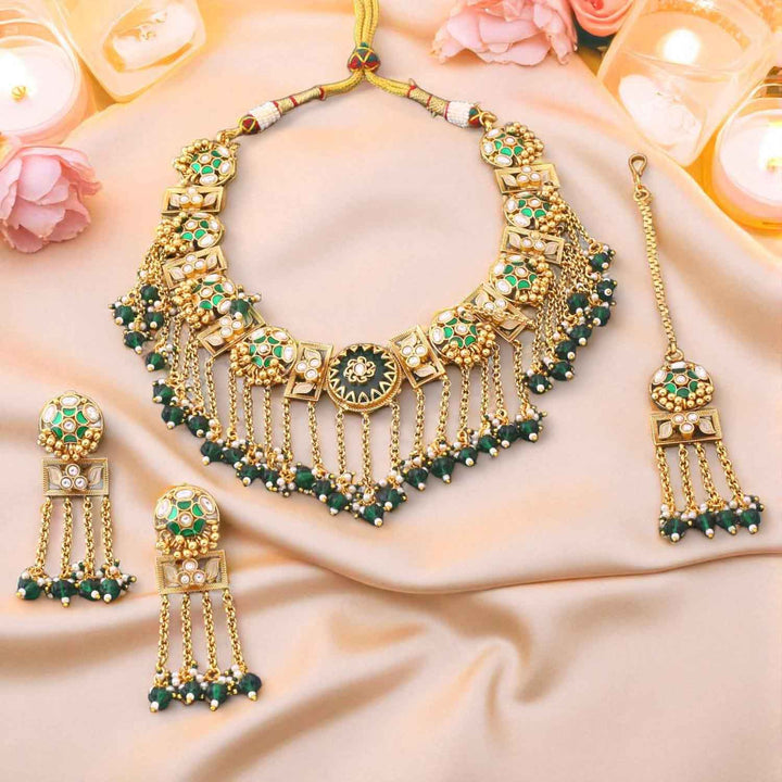 Emerald Daivi Heritage Jewellery Set - New Arrival