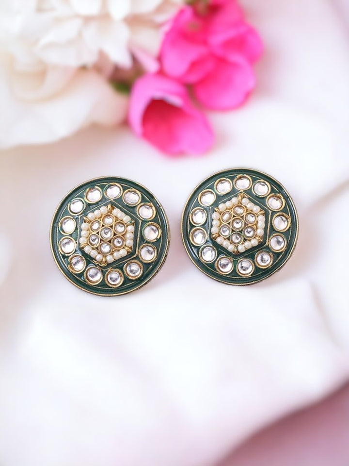 Emerald Damini Studs