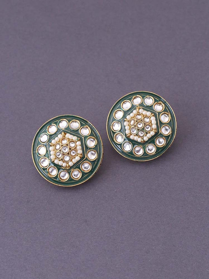 Emerald Damini Studs