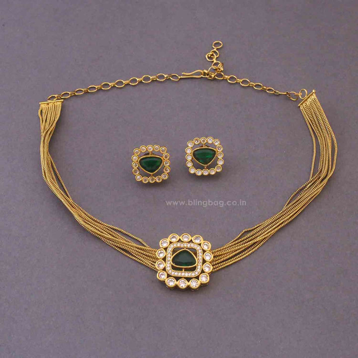 Emerald Damsel Victorian Jewellery Set - New Arrival