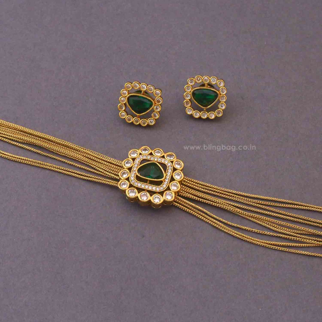 Emerald Damsel Victorian Jewellery Set - New Arrival