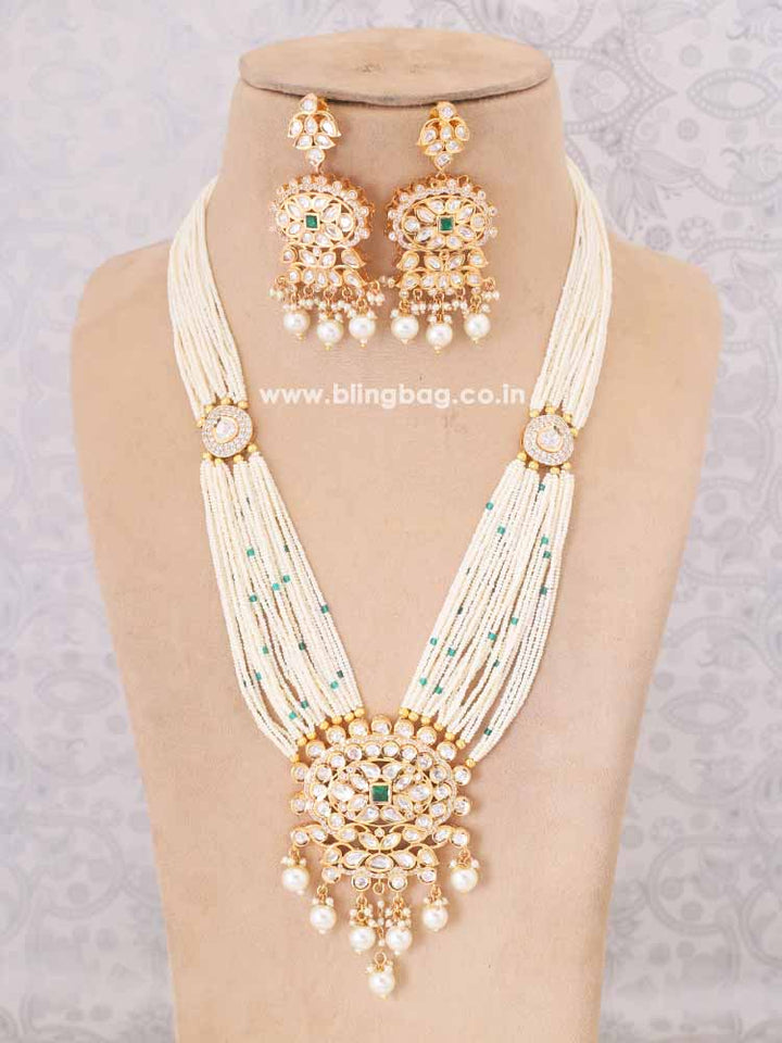 Emerald Darika Kundan Jewellery Set - EOSS