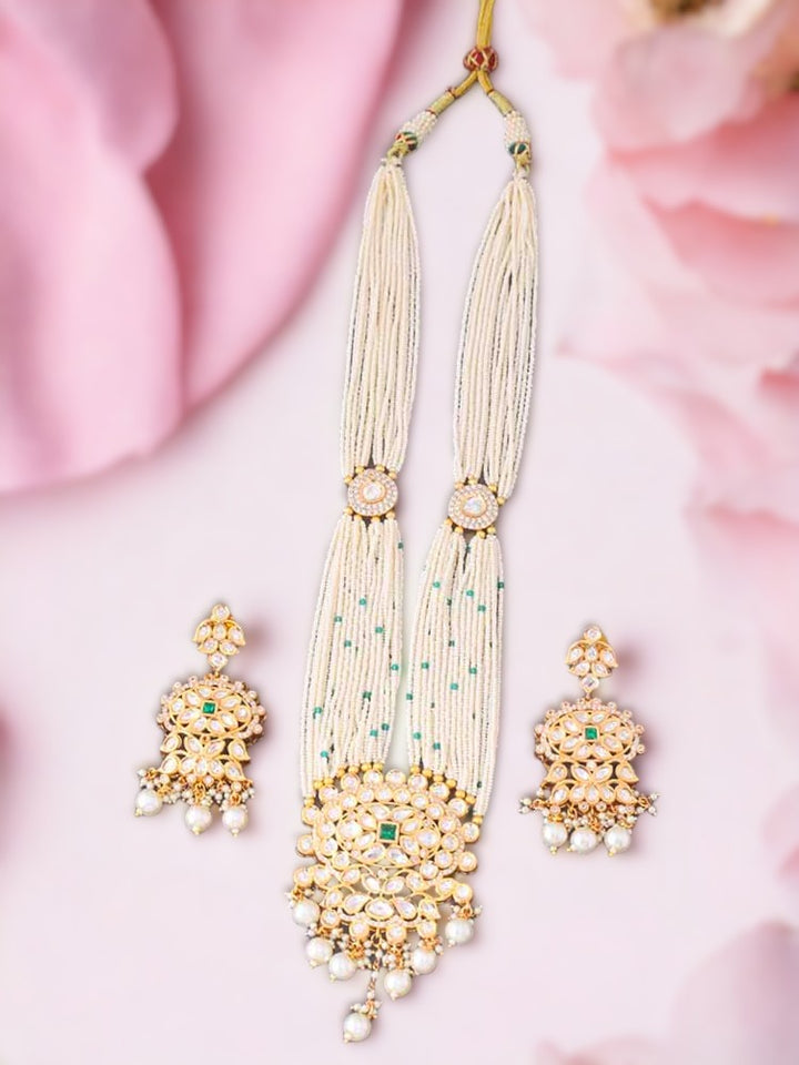 Emerald Darika Kundan Jewellery Set - EOSS