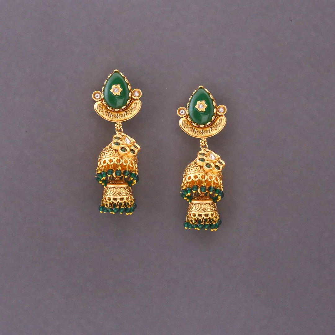 Emerald Dhanashri Heritage Jhumkis