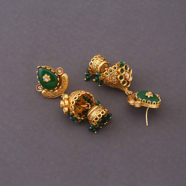 Emerald Dhanashri Heritage Jhumkis