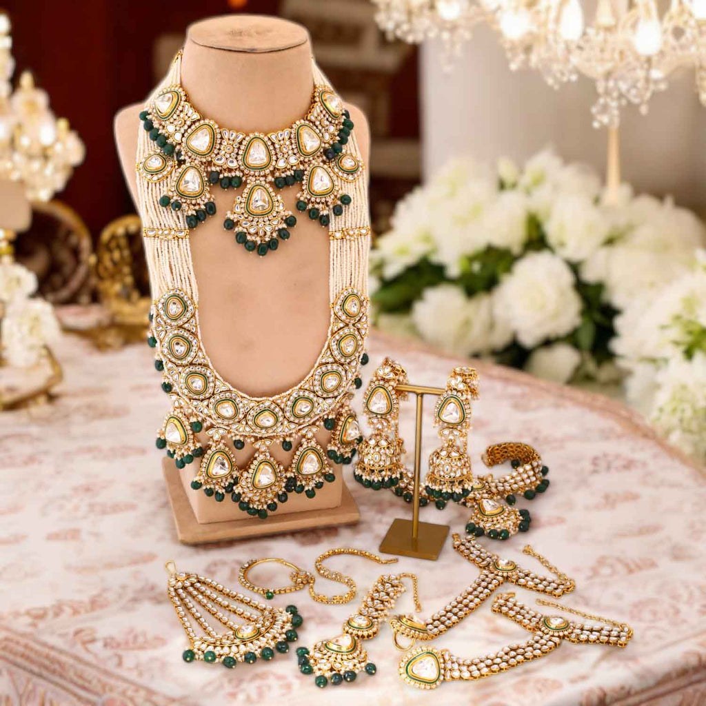 Emerald Dhanuna Bridal Jewellery Set – Bling Bag