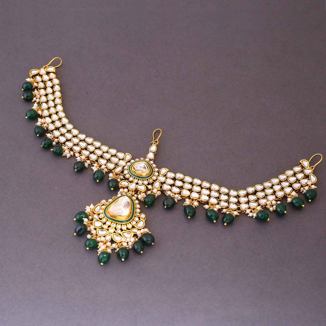 Emerald Dhanuna Bridal Jewellery Set