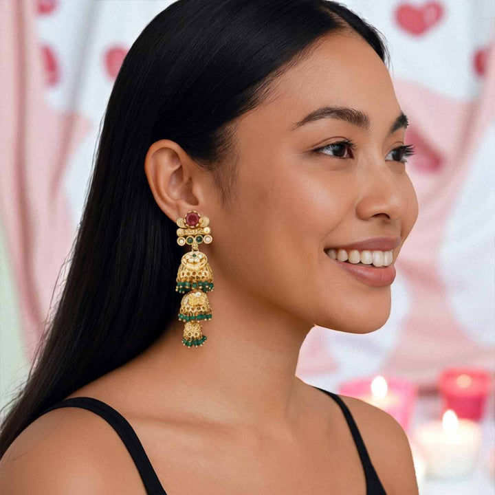 Emerald Dhrishti Heritage Jhumkis