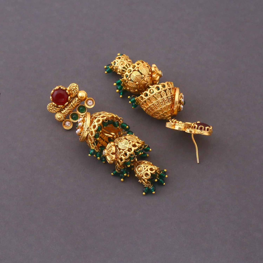 Emerald Dhrishti Heritage Jhumkis