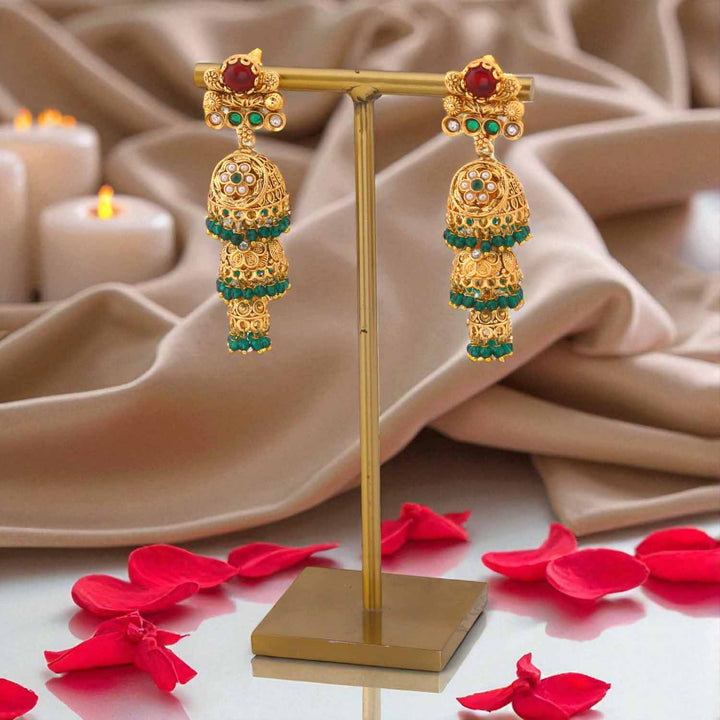 Emerald Dhrishti Heritage Jhumkis