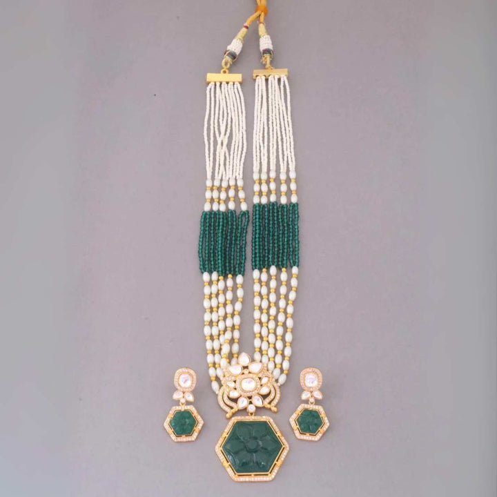 Emerald Dhruvika Kundan Jewellery Set - EOSS