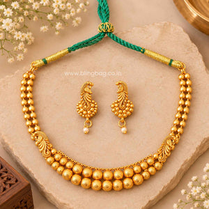 Emerald Dhvani Antique Jewellery Set- New Arrival