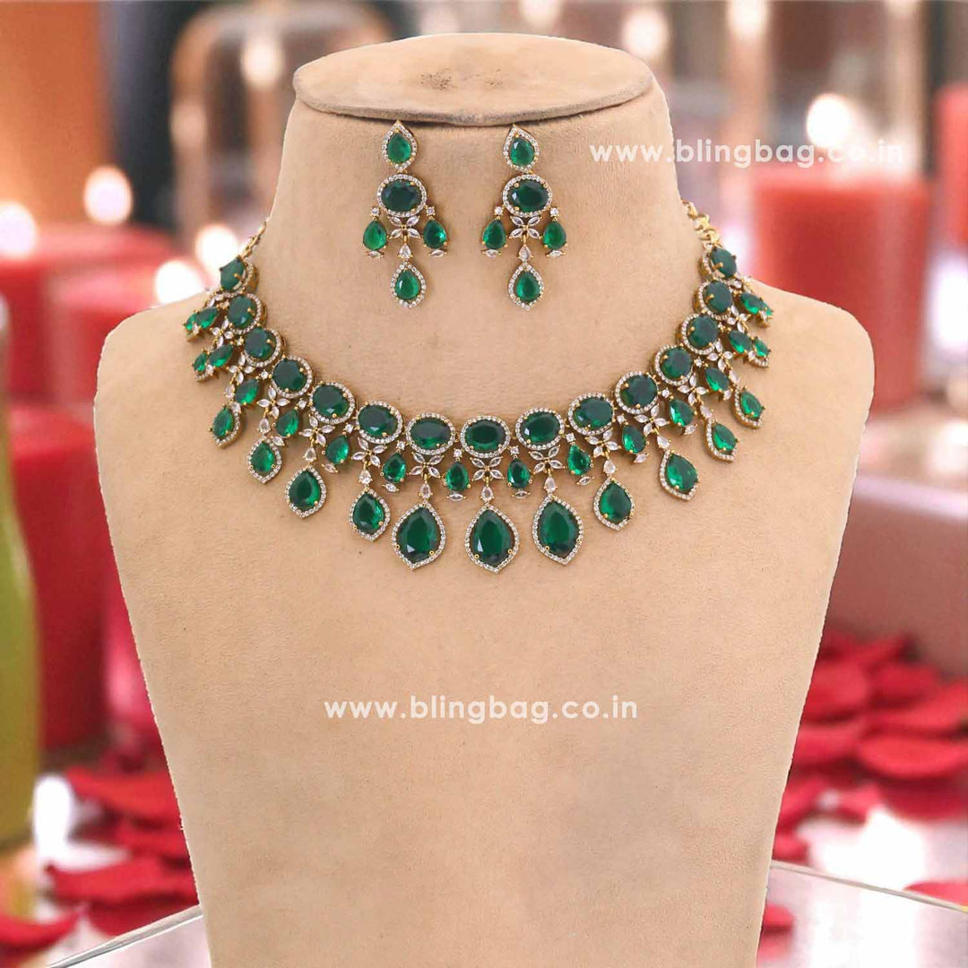 Emerald Diamora Victorian Jewellery Set - New Arrival