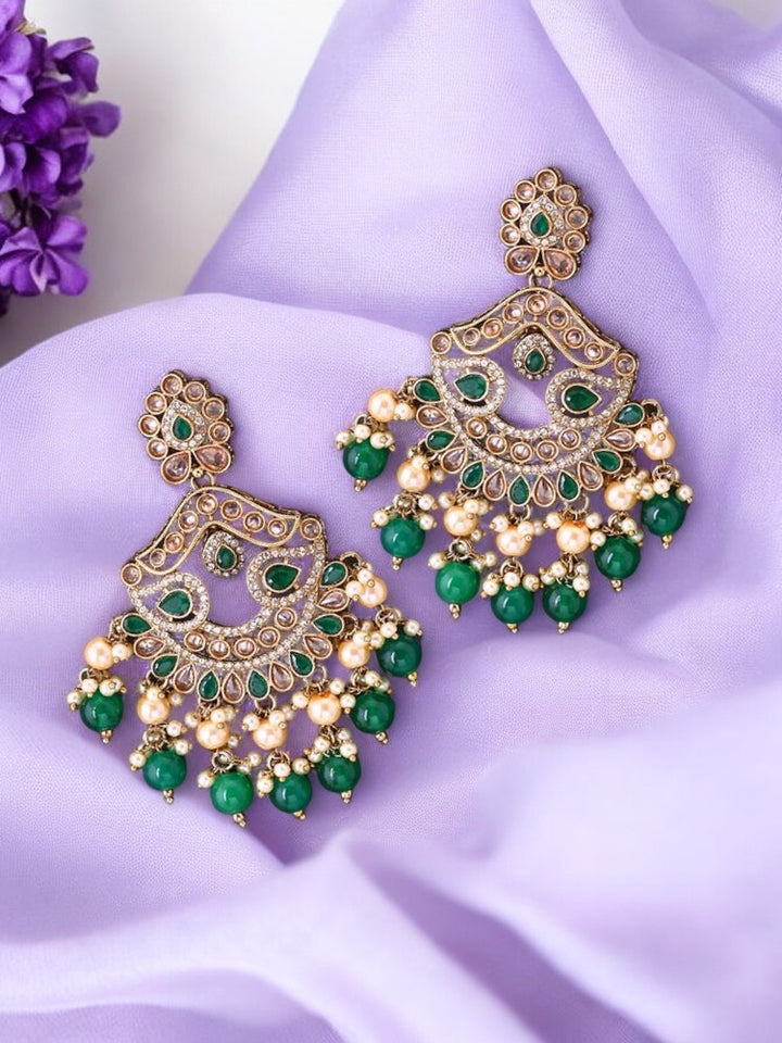 Emerald Diya Chandbalis