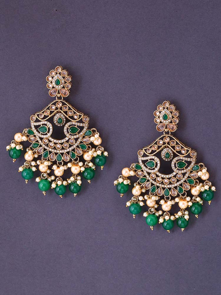 Emerald Diya Chandbalis