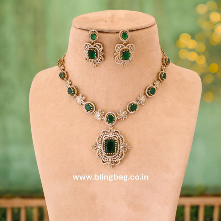 Emerald Donna Victorian Jewellery Set- New Arrival