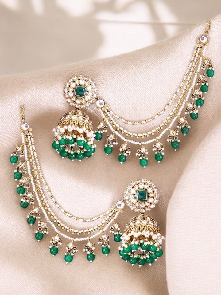 Emerald Ekshika Sahara Jhumkis
