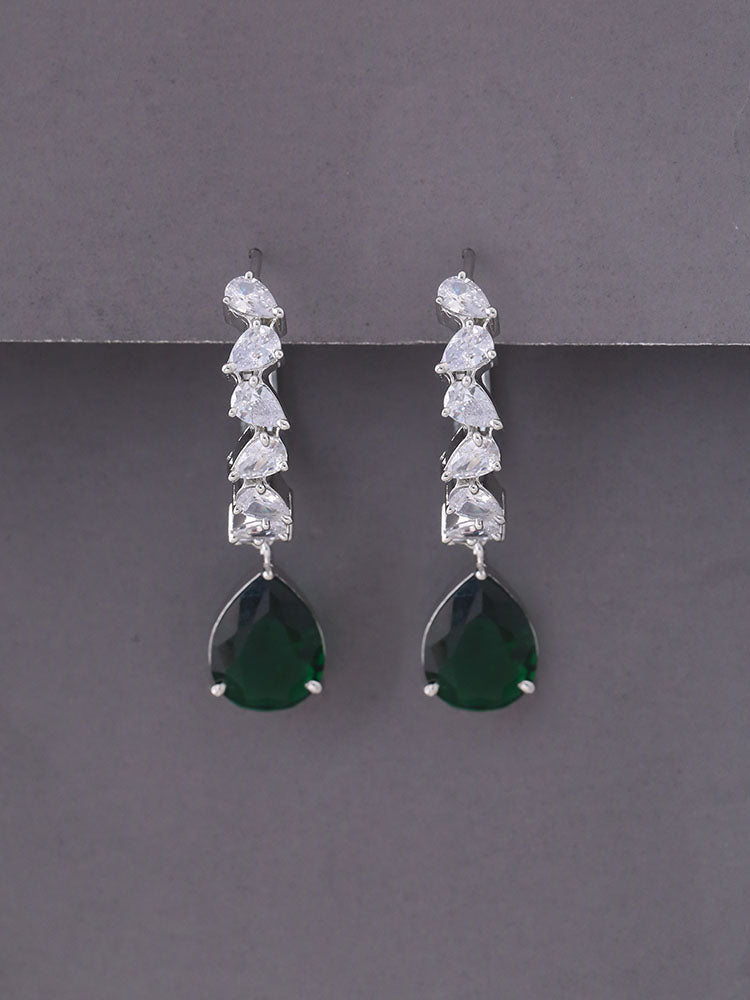 Emerald Elektra Zirconia Hoops