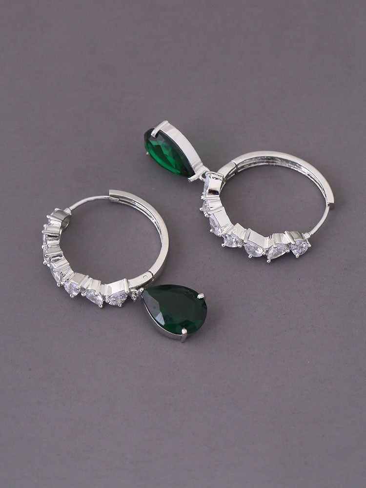 Emerald Elektra Zirconia Hoops