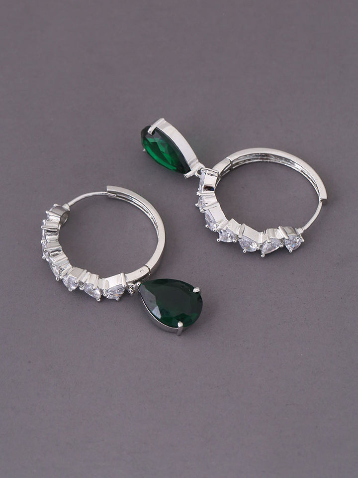 Emerald Elektra Zirconia Hoops