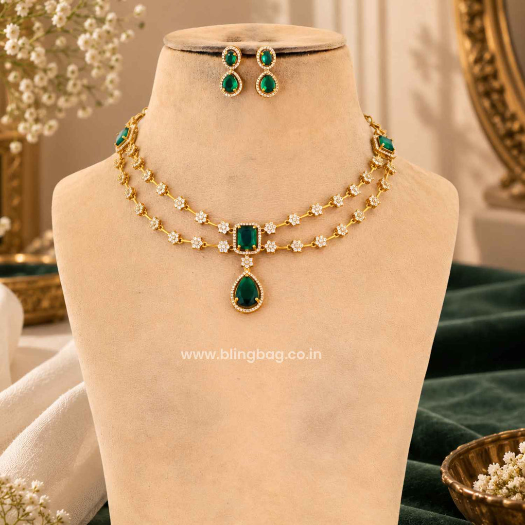 Emerald Ember Victorian Jewellery Set - New Arrival