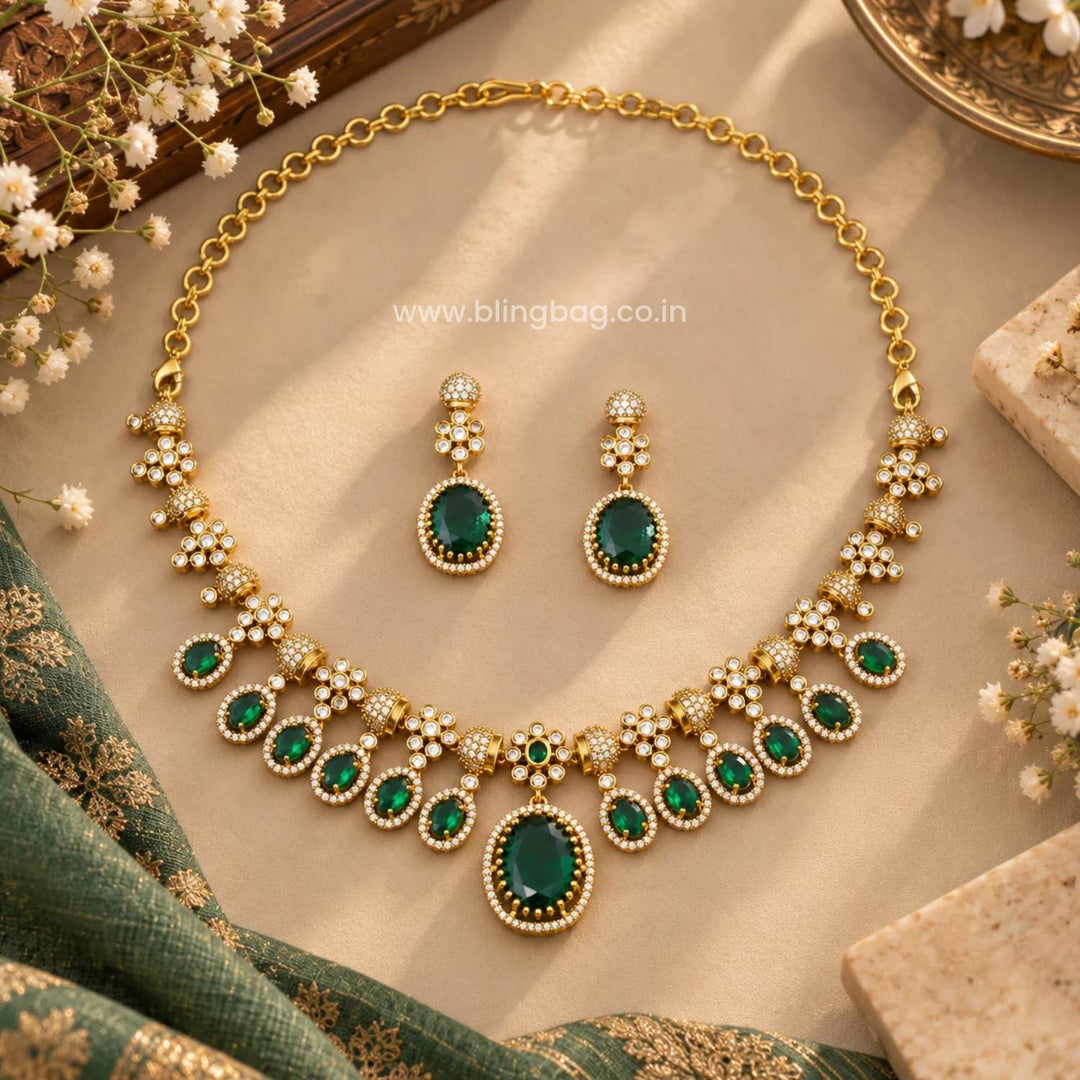 Emerald Emily Victorian Jewellery Set - New Arrival