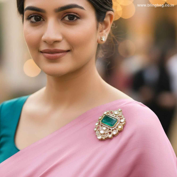 Emerald Empress Brooch