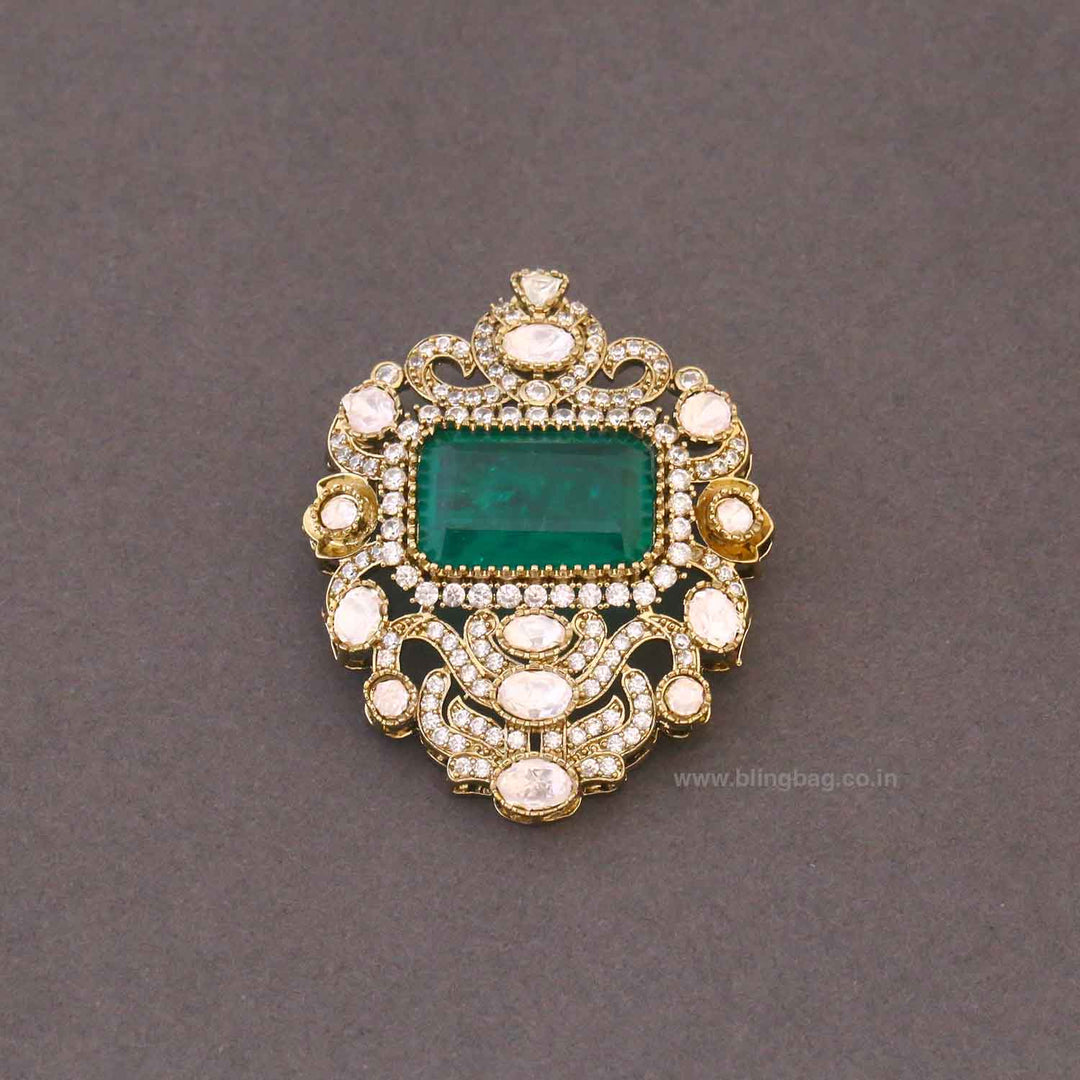 Emerald Empress Brooch