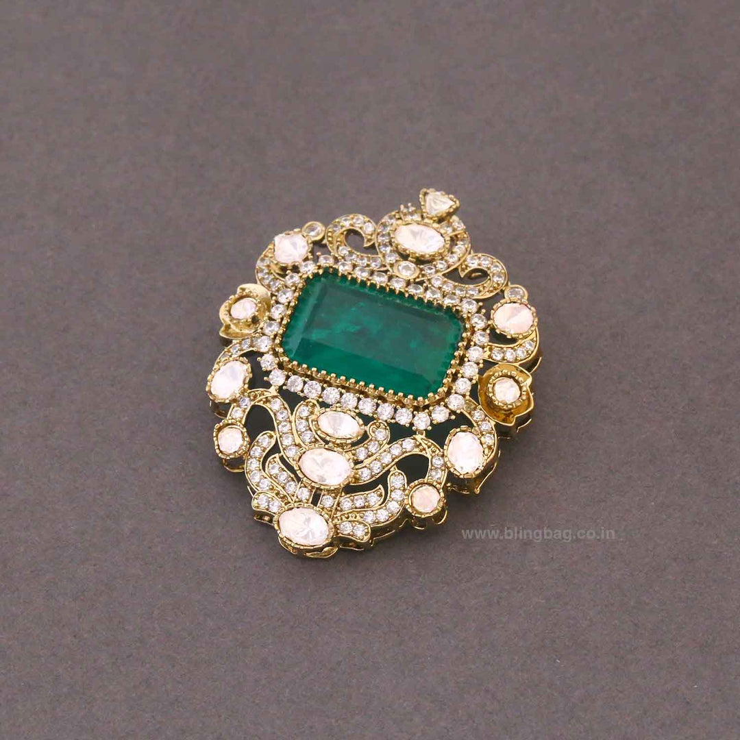 Emerald Empress Brooch